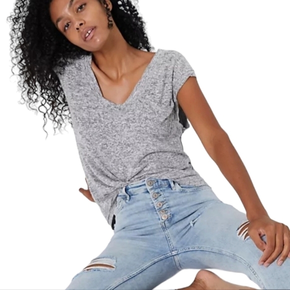 Free People We the Free Courtney Hacci Green Muscle Tee sz L - Picture 1 of 7